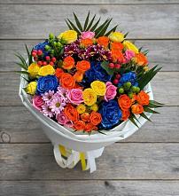 Букет цветов из:  Розы и Хризантемы в Поселок Володарского