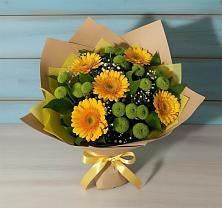 Букет цветов из:  Герберы и Хризантемы #REPLACE_PRED# Поселок Володарского