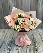 Букет цветов из:  Гвоздики, Розы и Хризантемы в Поселок Володарского