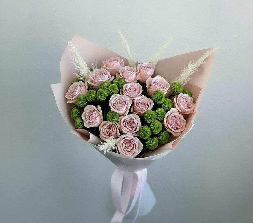 Букет цветов из: Розы и Хризантемы в Поселок Володарского