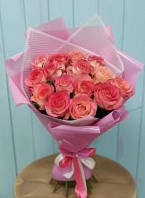 Букет 15 Розовых роз Равель #REPLACE_PRED# Поселок Володарского