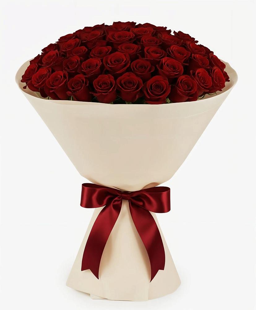 Букет 101 Бордовая роза Блэк Бакарра в Поселок Володарского