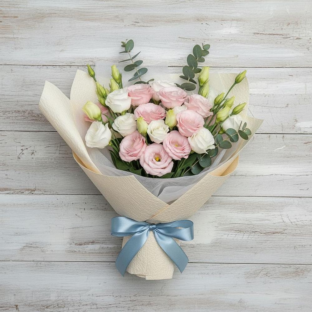 Букет цветов из: Лизиантусы в Поселок Володарского